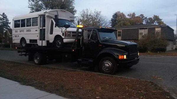 Helping a local church. They broke down in chicago.