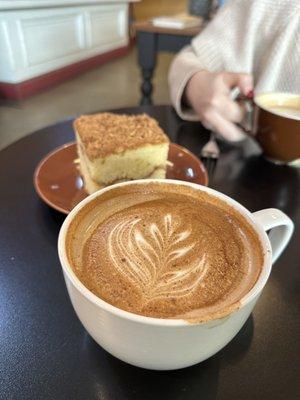 Mocha and coffee cake