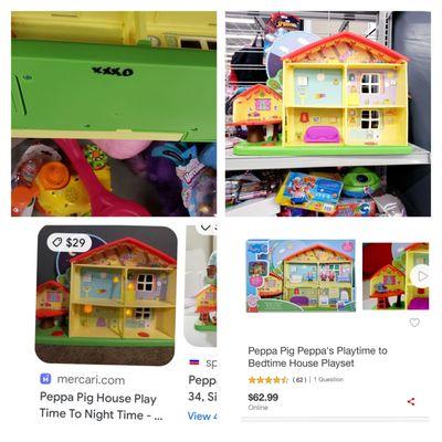 Goodwill selling used, broken and missing peppa pig house for $30