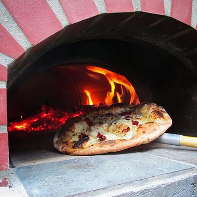 Traditional brick oven at North Folk Winery in Harris, MN.