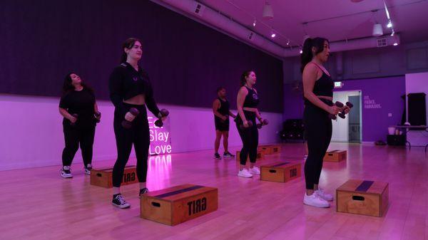 HIIT style strength and cardio class to music!