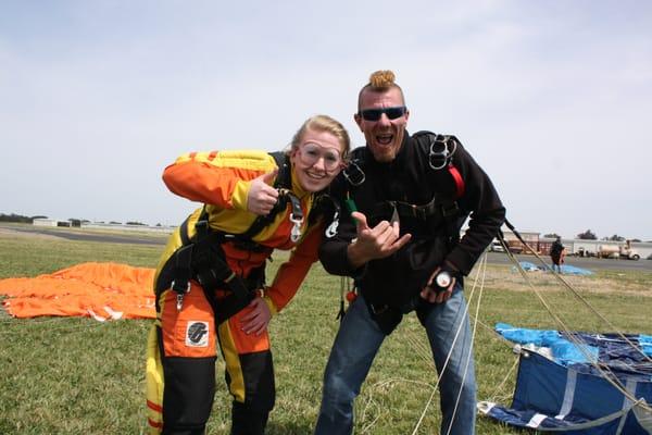 After my first jump! I made it! :D