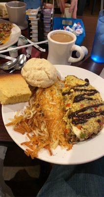 Jerk chicken Omelette