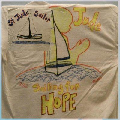 We asked the kids to draw designs for our Sailing for Hope regatta t-shirts, they were sooo cool!