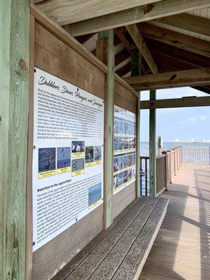 Information signs in one of the many blinds