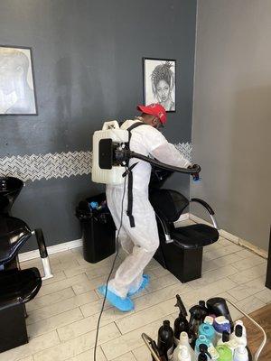 Salon disinfecting service