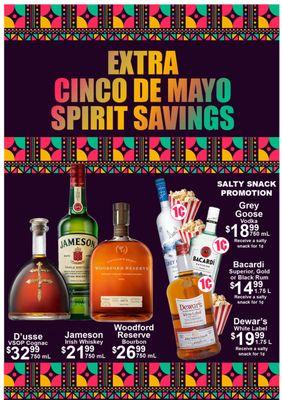 Cinco de Mayo savings! Have you started your shopping?? Save now! #cincodemayo #fiesta #tequila #cerzeva #beer Prices good til 4/30/2024