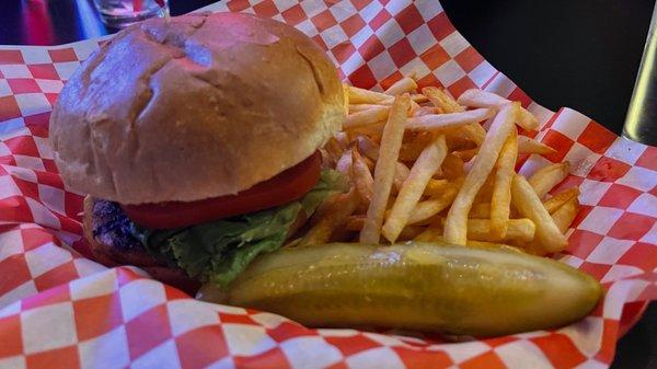 Cajun chicken sandwich... somewhere under the lettuce is the chicken