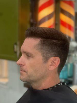 Classic crewcut. 2 on the sides, scissors on top.