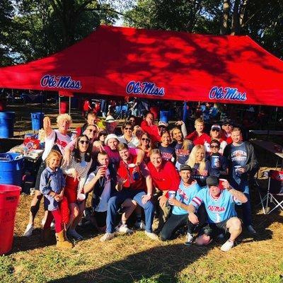 Ole Miss Fans enjoying their Mastertent 26x13 on the grove!