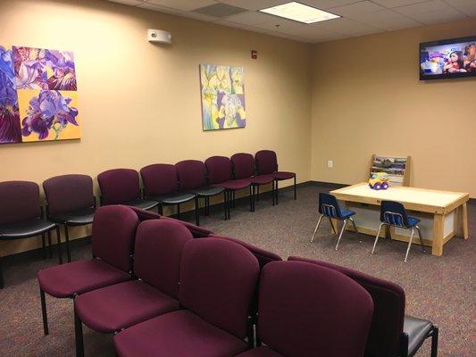 Our spacious waiting room at our Frederick location