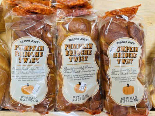 Pumpkin  Brioche Twist bread  $4.99 for a tad more than a pound