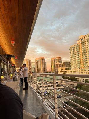 outside seating view