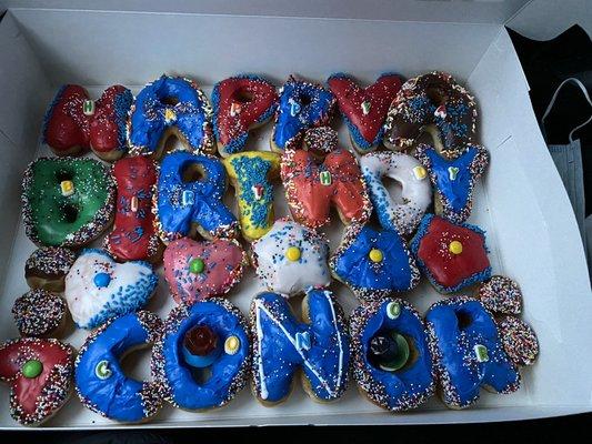 Happy Birthday donuts