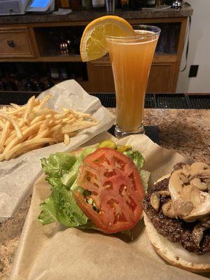 Cattle Burger with Shoestring Fries