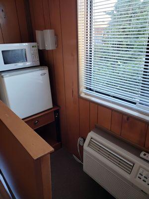 Heater, fridge and microwave