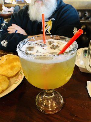 Top shelf Margarita, medium  delicious and strong