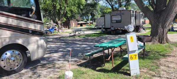 Power hookup for neighbor campsite near our picnic table