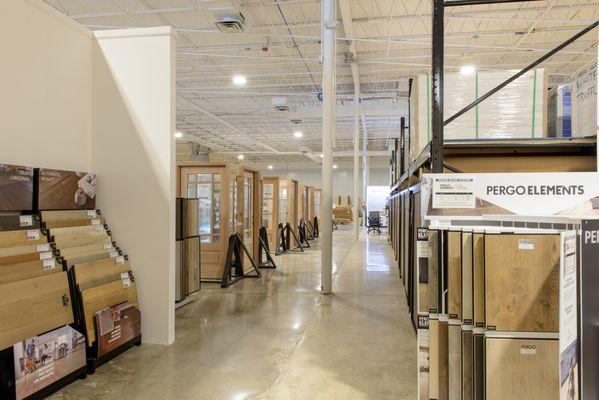 Flooring displays inside Super Home Center - Bowling Green, Kentucky