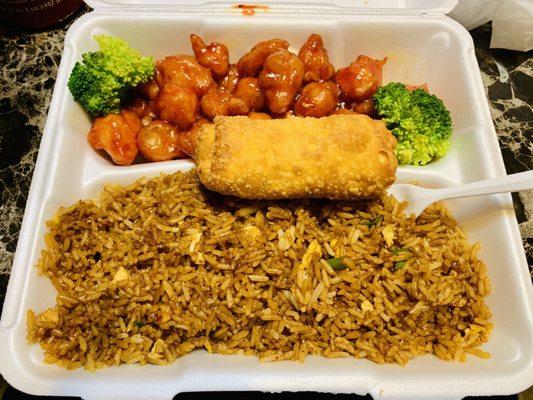 Orange chicken lunch special