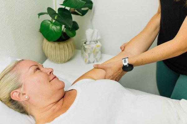 Physical therapy services including manual lymphatic drainage techniques