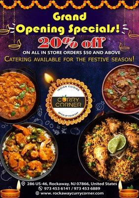 20% off Grand opening specials!