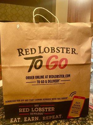 The Red Lobster To Go bag