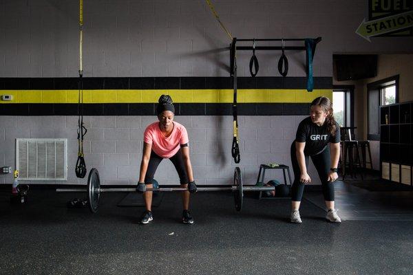 Olympic lifts practiced with expert guidance.