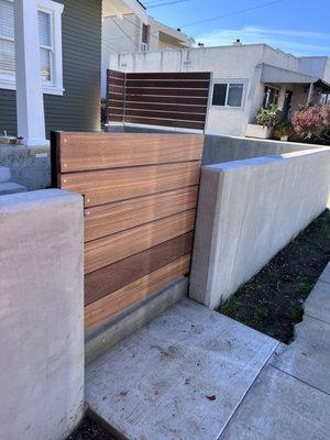 Pedestrian gate fabricated and installed by McMaster iron.