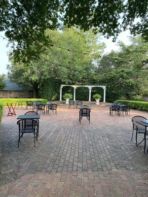 Outside dining area.