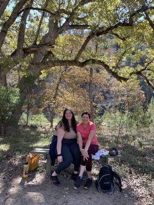 We stopped for lunch on this bench