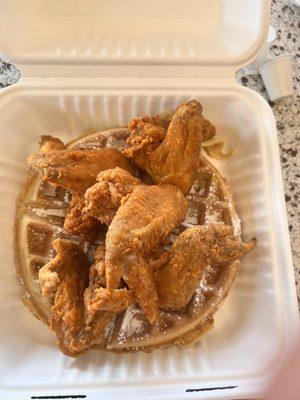 5wings and waffle  Plate of deliciousness  They put Maryland on the Map!!!