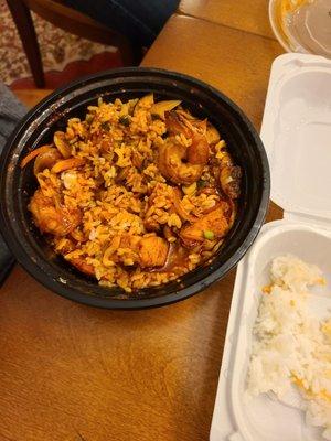 Veggie stir fry with shrimp