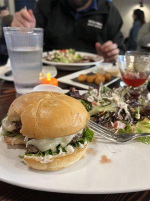 Mushroom Burger with Salad