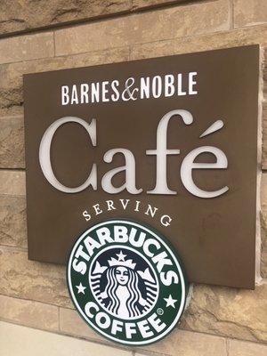 B&N serving many different Starbucks coffee, teas and lattes!