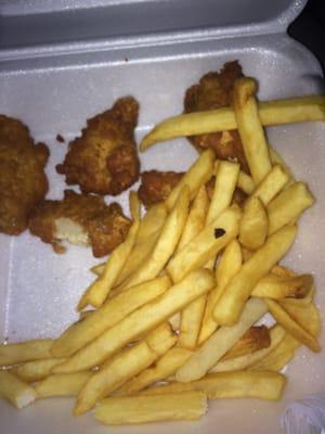 Chicken and fries