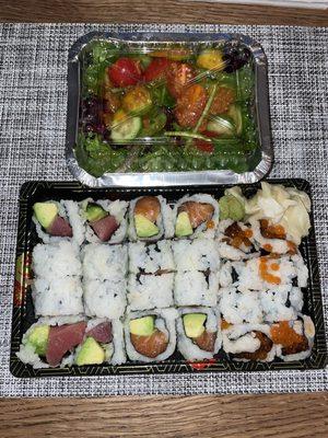 Salmon Avocado Roll, Tuna Avocado Roll, Ikura Roll