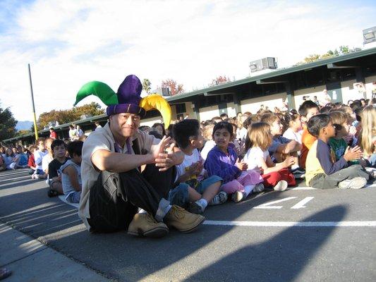 DS Players performed at elementary school assembly, Santa Clara, California.