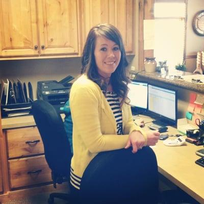 Our new office manager.  Stacy Klingler!