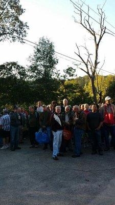 People lined up to be the first to shop our estate sales!