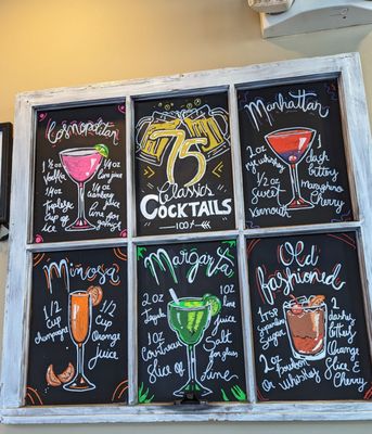 More pop art - also a menu for cocktails