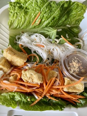 Fried Tofu Lettuce Wraps