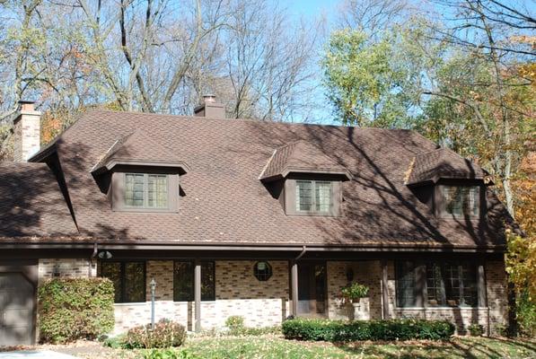 The completed roof.