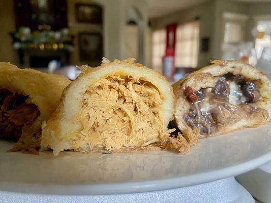 Shredded Chicken Empanada & Pabellon Empanada