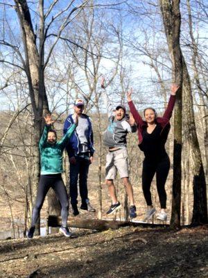 Great benches to set your phone up on a timer to get a group photo!