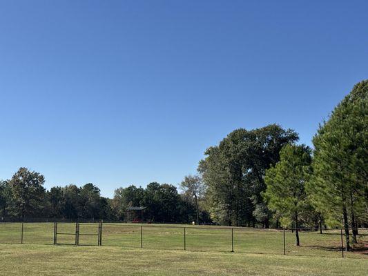 Large dog park and another side to it for more space for large dogs