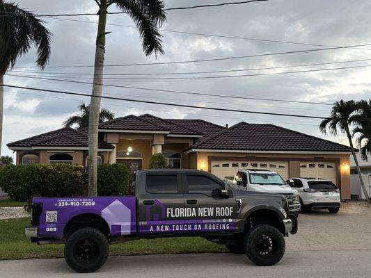 New Metal Tile Install from Florida New Roof Company. Modern Technology , Classic Look. We bring the best products and Expert Craftmanship.