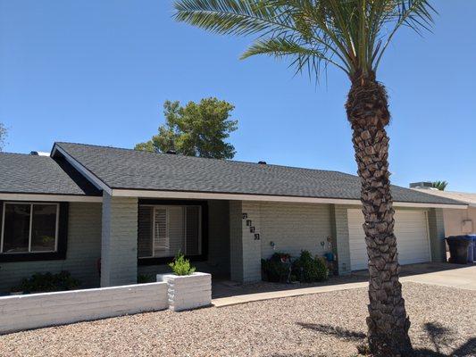 Charcoal colored roof. We love it!