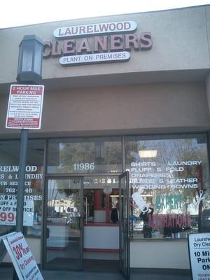 Laurelewood Cleaners has reserved parking directly in front of the store for all its customers.