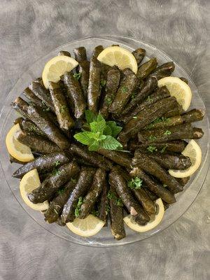 Grape leaves (vegetarian or meat)